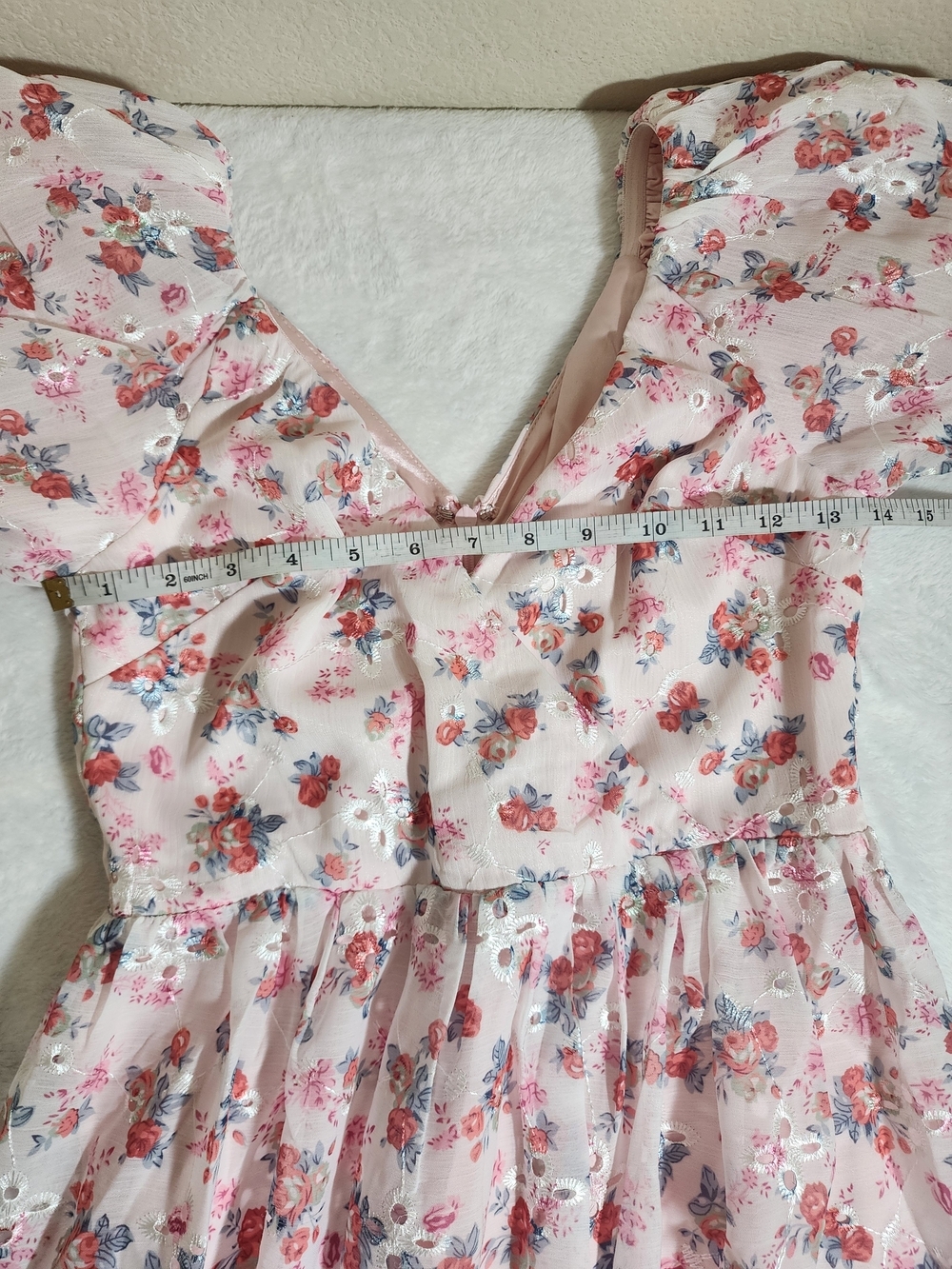 Alamour The Label Jaida Floral Maxi Dress Pink XS NWT Puff Sleeve Cottagecore - Picture 10 of 16